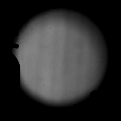 Schlieren recording of a gas jet